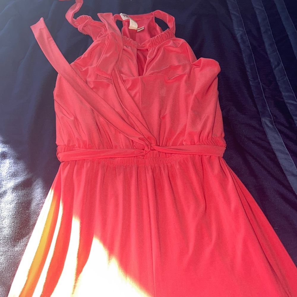 Melon colored romper